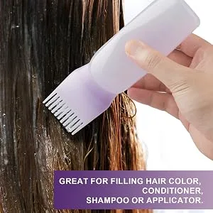 Hbaid Root Comb Applicator Bottle with Scalp Massager Shampoo Brush Hair Coloring Dye and Scalp Treatment Head Relaxation Tools White(3 Pcs) 3pcs White - product information 7