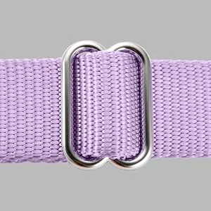 Mikivery Martingale Dog Collars Nylon Adjustable and Safety Choke Training Violet Comfortable Pet Collar for Medium and Large Dogs Violet M:35.5cm-53cm - VOILET 4