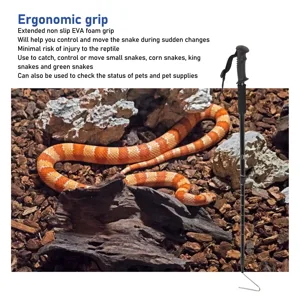 Zerodis Snake Tong Reptile Grabber Rattle Snake Catcher Retractable Snake Hook Changeable Snake Hook Reinforced Lightweight Reptile Grabber Snake Catcher with Handle - Retractable Snake Hook Changeable Snake Hook Reinforced Lightweight Reptile Grabber Snake Catcher wi