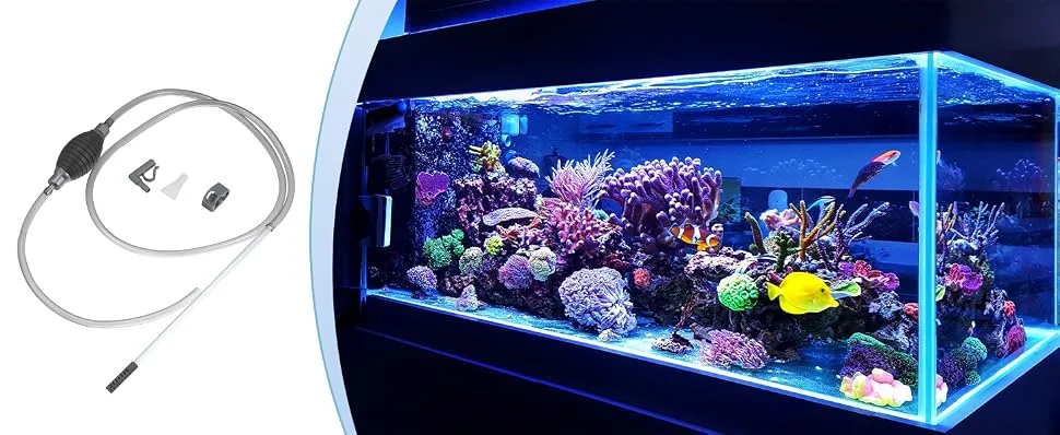 VOCOSTE Python Aquarium Water Changer with Flat Sucker Gray 74.8" Long - Standard Image Header With Text