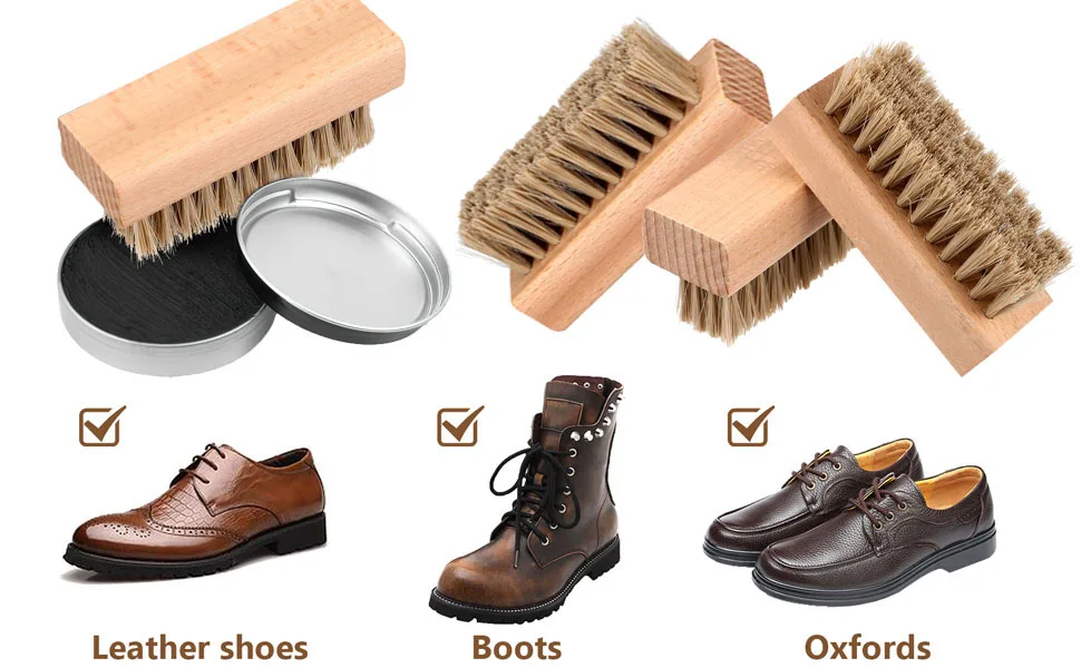 Abaodam 10Pcs Shoe Brushes Traditional Leather Shoe Polish Brushes Boots Polish Cleaning Brushes - Shoe Brushes