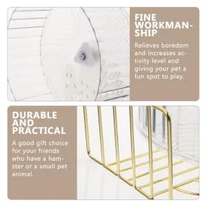 Gerbil Pig Wheel:12 Inch Silent Hamster Wheel 26.5X23cm As Shown - product information 3