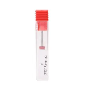 Nail Drill Bits Ceramic Manicure Drill Bits Ceramic Burr Podiatry Thick Nails Grinding Head for Manicure Pedicure Cuticle Gel Nail Polishing Red(Round Flat Head F) - Nail Drill Bits
