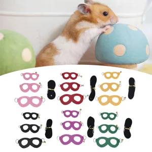 BAOFUYA Hamster Harness and Leash Set No Pulling Guinea Pig Striped Harness Hamster Harness Vest or Ferret Iguana Hamster Bearded Dragon Black - product information 3