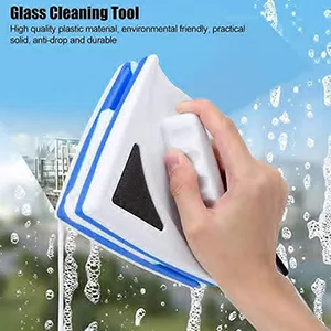YOPOTIKA Double Window Glass Cleaning Tool Side Magnetic Brush Cleaner Wiper Surface for Single-Layer 3-8mm Thick Windows Equipped with 2m Anti-Dropping Rope - Double- Sided Glass for Window