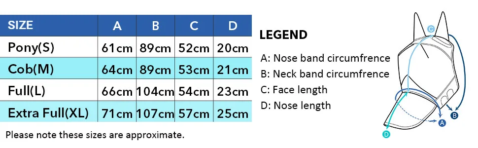 Maskology Horse Fly Mask Standard with Ears UV Protection for Horse Breathable Mask for Horses Red (M Cob) - product information 6