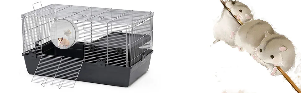 iFCOW Hamster Running Wheel 17CM Round Silent Spinner Exercise Wheel Jogging Wheel Cage Attachment Hamster Toy for Small Animal Gerbils Mice - hamster running wheel