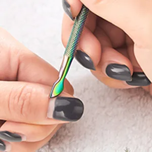 FVION Professional Stainless Steel Cuticle Pusher Dual Tool UV Gel Polish Soak Off Remover Double Ended Nail Cleaner Scraper Multi-colored-2 - Gel remover