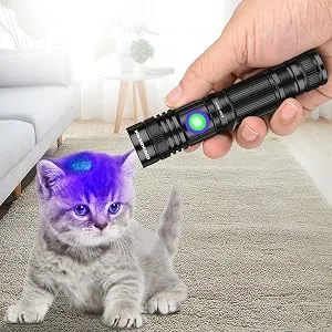 DARKBEAM UV Light Torch Ultraviolet Flashlight Rechargeable 365nm Wood's Lamp Black Light Blacklight Portable Mini Handheld LED Pet Urine Ringworm Detector Resin Curing Pocket-Sized - A300-365