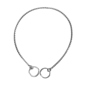 Dog Collar P Chain Pet Training Choke Collar Adjustable and Durable Copper Sanke Chain for Dog(4.0mm*55cm) - product information 6