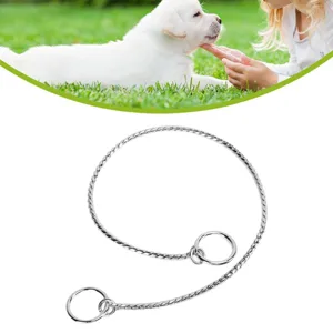 Dog Collar P Chain Pet Training Choke Collar Adjustable and Durable Copper Sanke Chain for Dog(4.0mm*55cm) - product information 7