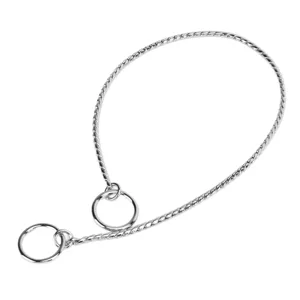 Dog Collar P Chain Pet Training Choke Collar Adjustable and Durable Copper Sanke Chain for Dog(4.0mm*55cm) - product information 8