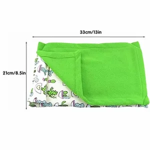 AIMICOCA Reptile Sleeping Bag Set Bearded Dragon Blanket Pillow and Sleeping Bag Shelter Couch Accessories for Leopard Gecko Rat Lizard Chameleons Hamster Small Animals Blue - Size