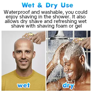 7 Heads Electric Shaver Blades Floating Washable Blade Electric Razor Shaver Head Replacement For Men(Silver) - Washable