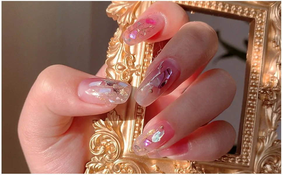 NICENEEDED 12 Colors Irregular Abalone Seashell Slices 3D Nail Art Shell Piece Nail Patch Mermaid Flakes for Nail Art Decoration Sequins Decals (Style 2) - nail art