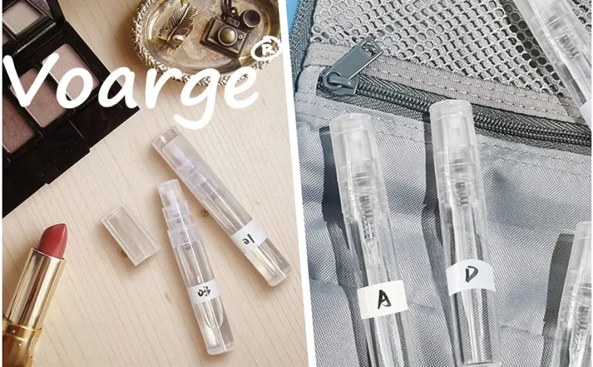 Voarge 30Pcs Mini Spray Atomizer Empty Bottles 2ml Spritzer Bottle Clear Plastic Refillable Bottle for Liquid Travel Party Makeup Tool Portable Perfume Empty Sample Bottle Sprayer - product information 1