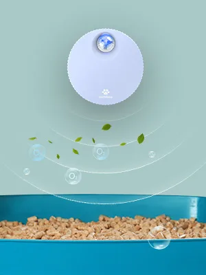Sumbee Cat Litter Deodorizer Smart Pet Odor Eliminator Machine Rechargeable Smell Remover Unscented Dust-Free Versatile Function to Purify Odors from Pet House Toilet Wardrobe USB Powered Blue - product information 2