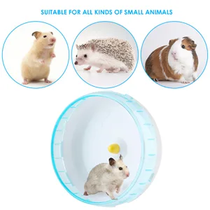 iFCOW Hamster Running Wheel 21 cm Pet Mouse Mice Gerbil Rats Silent Running Spinner Exercise Wheel Toy (Bracket NOT INCLUDED) - hamster spinner