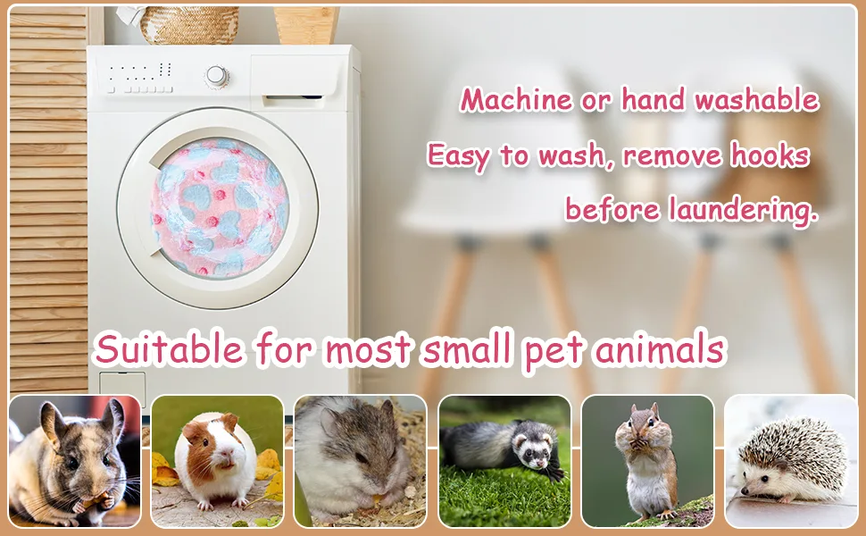 Aoliandatong Small Pet Cage Hammock Bunkbed Sugar Glider Hammock Guinea Pig Cage Accessories Bedding Warm Hammock for Parrot ferret Squirrel Hamster Rat Playing Sleeping(S Pink) - Small Pet Cage Hammock