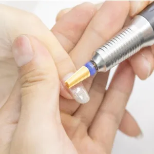 Nail Drill Bits 5 in 1 Carbide Drill Bits Tapered Cone Cuticle Clean Bit Nail Art Pedicure Manicure Tools Accessories(Available Grit: XF F M C X)(F) - Punte da trapano per unghie