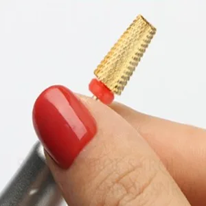 5 in 1 Nail Drill Bits Carbide Tapered Cone Cuticle Clean Bit Nail Art Pedicure Manicure Tools Accessories (Grain Available: XF F M C X)(M) - Punte da trapano per unghie