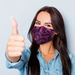 NU R 10pcs Paisley 3 Ply Disposable Face Mask Mask with Filter Layer and Elastic Earloop Retail Sealed Bags PAISLEY-011 - product information 3