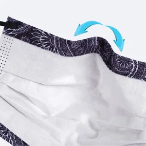 NU R 10pcs Paisley 3 Ply Disposable Face Mask Mask with Filter Layer and Elastic Earloop Retail Sealed Bags PAISLEY-011 - product information 4