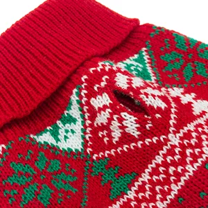 KOOLTAIL Turtleneck Dog Jumper Soft Sweater Coat Warm & Comfortable Dog Knit Winter Clothes Outfit Medium Red - product information 3