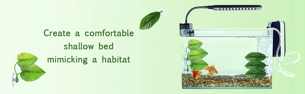 4 Pieces Betta Bed Leaf Hammock for Betta Fish Lightweight and Realistic Resting Spot No BPA Practical Comfortable and Safe (Double Leaf) - product information 3