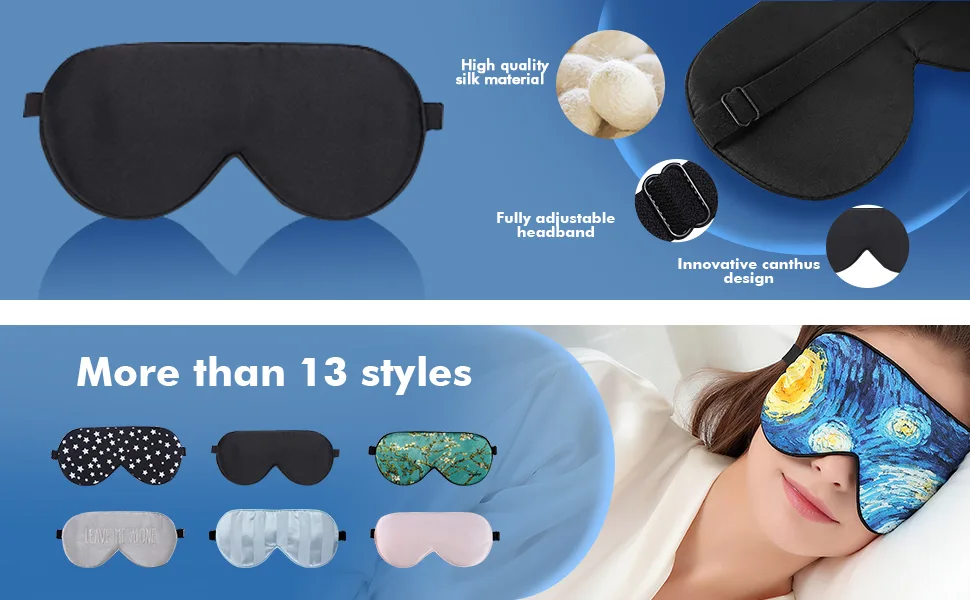 Alaska Bear Natural Silk Sleep Mask Blindfold Super Smooth Eye Mask (Pink) - product information 2