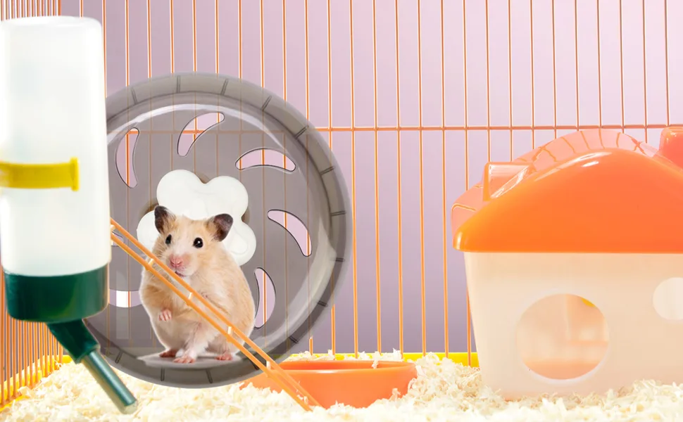 Nicoone Hamster Running Wheel 5.1 Inch Hamster Running Spinner Washable Exercise Wheel for Small Hamster Baby Rat Gerbils Dwarf Hamster - Hamster Running Wheel