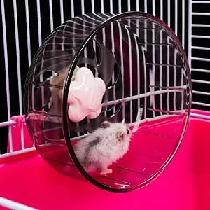 Nicoone Hamster Running Wheel 5.1 Inch Hamster Running Spinner Washable Exercise Wheel for Small Hamster Baby Rat Gerbils Dwarf Hamster - Hamster Running Wheel