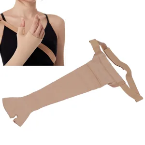 Mastectomy Compression Arm Sleeve Breathable Lymphedema Compression Arm Sleeve Elastic Hook and Loop Polyurethane for Swelling Support L-Right Hand - 1411210552516-3