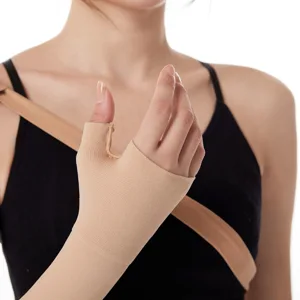 Mastectomy Compression Arm Sleeve Breathable Lymphedema Compression Arm Sleeve Elastic Hook and Loop Polyurethane for Swelling Support L-Right Hand - product information 6