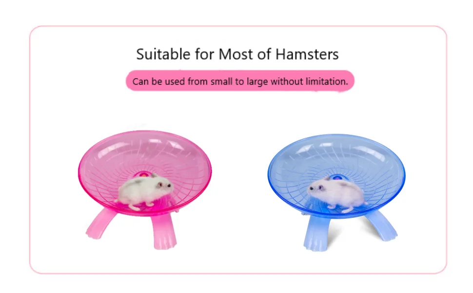SZMYLED Plastic Exercise Wheel for Small Animals - Silent Spinner Non Slip Run Disc for Hamsters Hedgehogs Small Pets Exercise Wheel Blue 18 * 18 * 11cm - Plastic Exercise Wheel for Small Animals