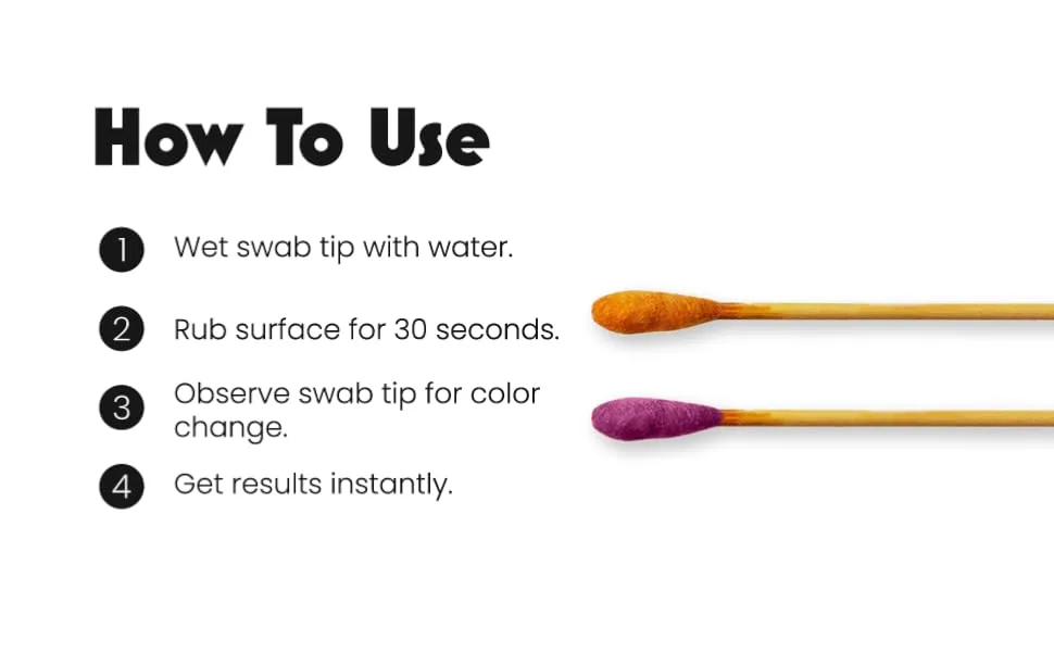 Lead Test Kit - 10 x Instant Testing Swabs for Lead (inc Lead Paint) - How to use
