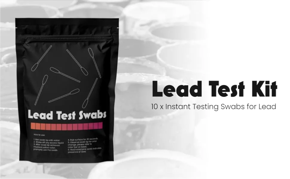 Lead Test Kit - 10 x Instant Testing Swabs for Lead (inc Lead Paint) - Lead test kit