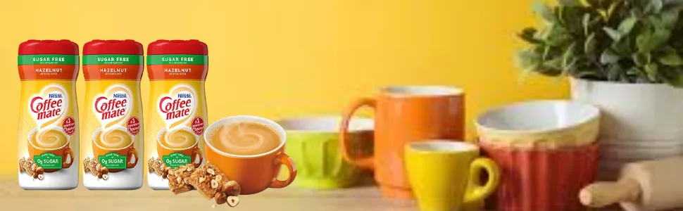 Nestl Coffee Mate Sugar Free Powdered Creamer | Chocolate French Vanilla and Vanilla Caramel | 3 x 289g - nestle coffeemate hazelnut