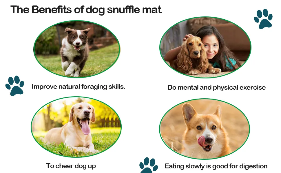 Emwel Dog Snuffle Mat - Washable Pet Feeding Nosework Treats Mat Puzzle Training Toy for Dogs Large Medium Puppies Red - For various dog