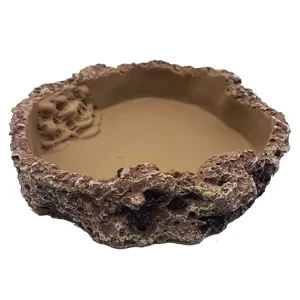 Mascot Pets Large 19cm Reptile Dish Feed Feeding Water Bowl Vivarium Tank Feeder Snake Tortoise Lizard - Large Feeding Bowl