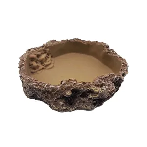 Mascot Pets Large 19cm Reptile Dish Feed Feeding Water Bowl Vivarium Tank Feeder Snake Tortoise Lizard - Medium Feeding Bowl