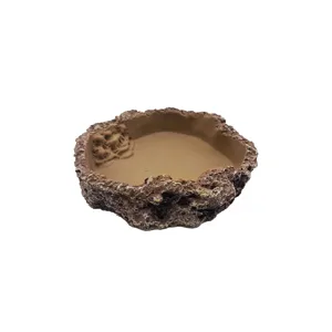 Mascot Pets Large 19cm Reptile Dish Feed Feeding Water Bowl Vivarium Tank Feeder Snake Tortoise Lizard - Small Feeding Bowl