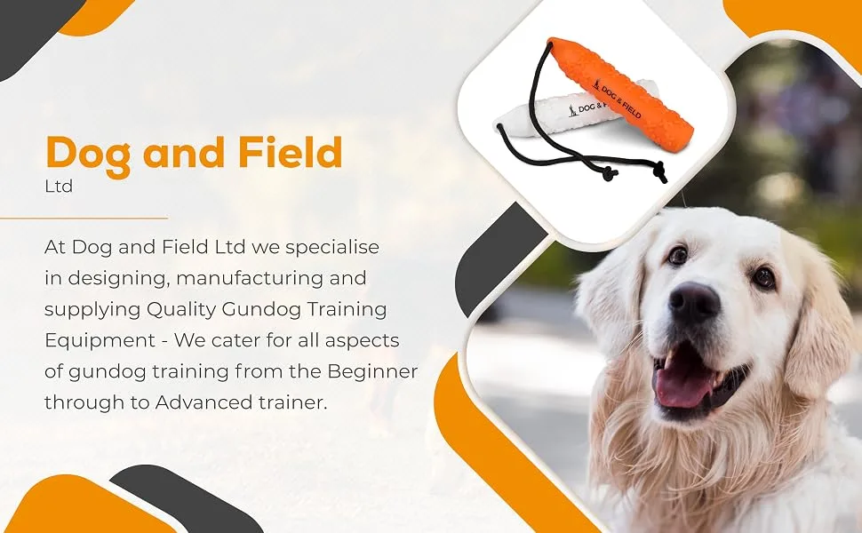Dog & Field Easy Grip Gundog Water Floating Dummy - Orange & White Plastic Throw Toy (White Small) White - SMALL - Easy Grip Water Dummy