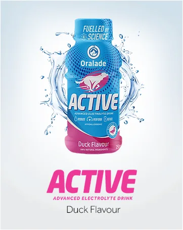 Oralade - Advanced RF+ Oral Rehydration Support for Cats - Fast Acting Isotonic Formula - Kidney and Urinary Support - Natural Chicken Flavour - Highly Palatable - For all Ages - 330ml - active pet hydration dog diarrhoea recovery pet health nutrition dogs food toppers duck flavour