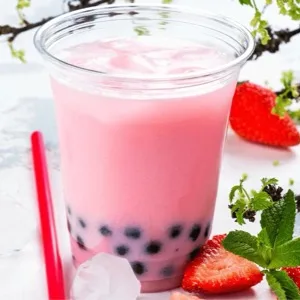 Starry Mart Quick Cook Tapioca Pearls for Bubble Milk Tea Boba Tea Dessert Topping 500g (Brown Sugar Flavour) - Strawberry Bubble Tea,bubble tea diy,bubble milk tea diy,boba tea diy,boba tea,strawberry tea