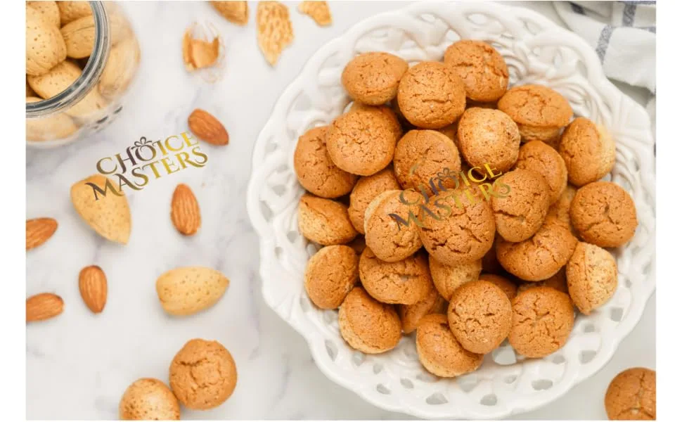 Amaretti Biscuit Gift | Traditional Crunchy Amarettini Cocoa Biscuits | Classic Authentic Italian | Cacao 200 g - Amaretti Biscuits Traditional Soft Amaretti Authentic Italian