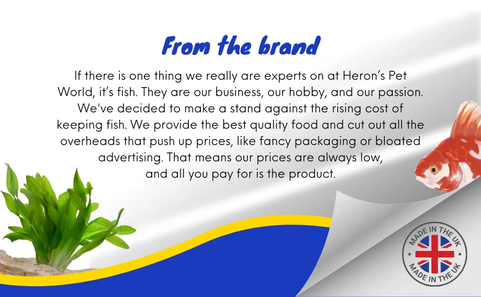 HERONS - Pond Flakes - For Koi Carp and Other Pond and Coldwater Fish - With Essential Vitamins Minerals and Trace Elements - Supports Healthy Immune System - Does Not Cloud Water - 1 KG - Brand