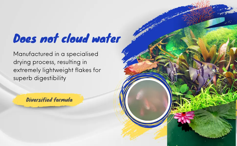 HERONS - Pond Flakes - For Koi Carp and Other Pond and Coldwater Fish - With Essential Vitamins Minerals and Trace Elements - Supports Healthy Immune System - Does Not Cloud Water - 1 KG - Cloud