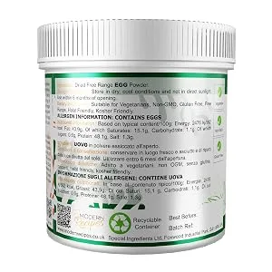 Special Ingredients Whole Egg Powder - Free Range Non-GMO Gluten Free - Recyclable Container (1kg) - WHOLE EGG POWDER
