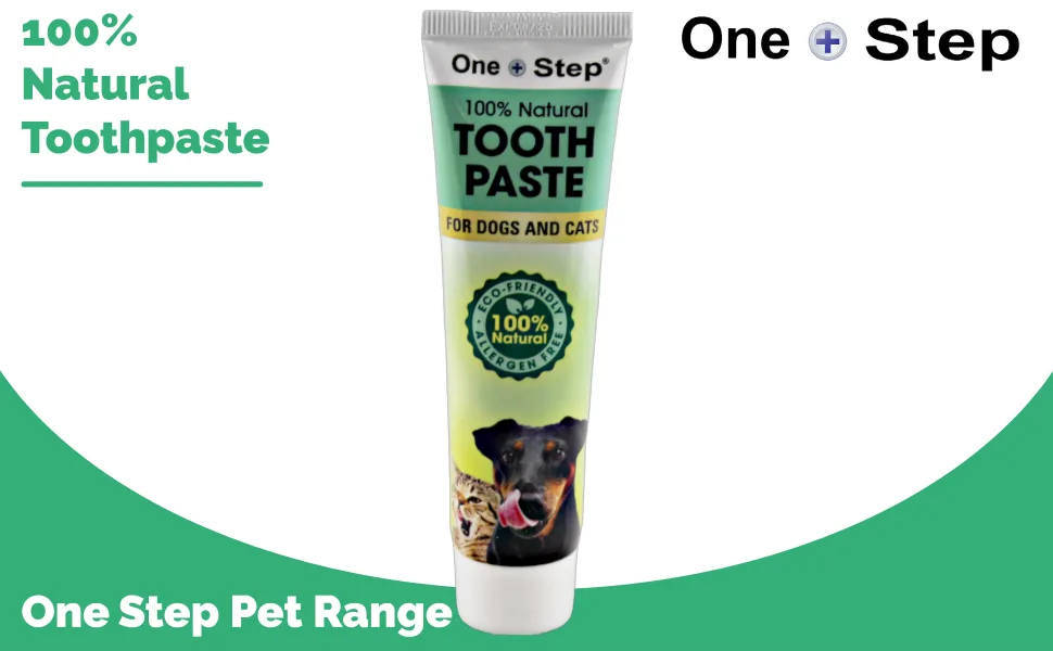 One Step 100% Natural Toothpaste for Dogs and Cats Dental Care Allergen Free 100g Tube Peppermint Flavour - Pet toothpaste main
